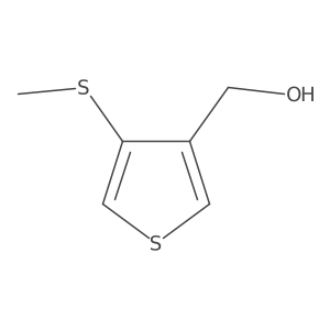 (4-Methylsulfanylthiophen-3-yl)methanol结构式