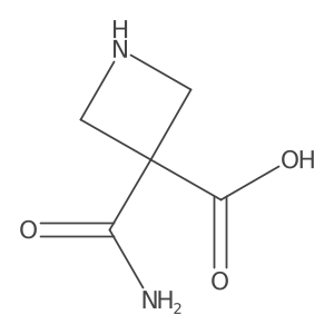 3-Carbamoylazetidine-3-carboxylic acid结构式