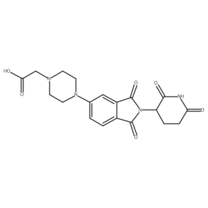 2-(4-(2-(2,6-Dioxopiperidin-3-yl)-1,3-dioxoisoindolin-5-yl)piperazin-1-yl)acetic acid Structure