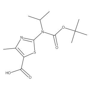 2-{[(Tert-butoxy)carbonyl](propan-2-yl)amino}-4-methyl-1,3-thiazole-5-carboxylic acid结构式