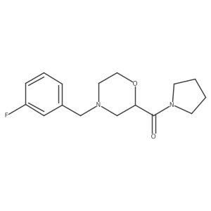 4-[(3-Fluorophenyl)methyl]-2-(pyrrolidine-1-carbonyl)morpholine结构式