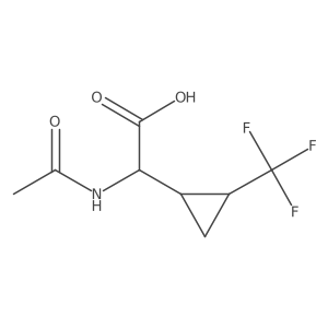 2-Acetamido-2-[2-(trifluoromethyl)cyclopropyl]acetic acid结构式