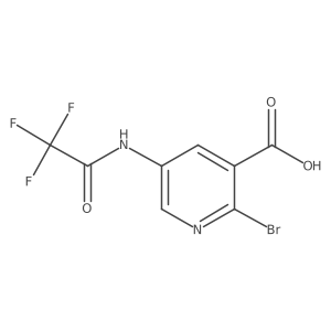 2-Bromo-5-(2,2,2-trifluoroacetamido)pyridine-3-carboxylic acid结构式