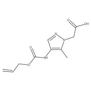 2-(5-methyl-4-{[(prop-2-en-1-yloxy)carbonyl]amino}-1H-pyrazol-1-yl)acetic acid Structure