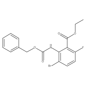 Ethyl 2-{[(benzyloxy)carbonyl]amino}-3-bromo-6-fluorobenzoate结构式