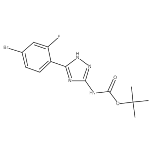 tert-butyl N-[3-(4-bromo-2-fluorophenyl)-1H-1,2,4-triazol-5-yl]carbamate Structure