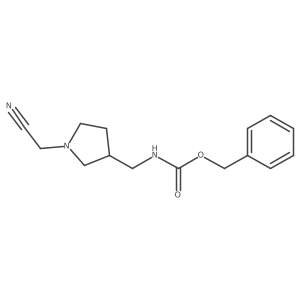 benzyl N-{[1-(cyanomethyl)pyrrolidin-3-yl]methyl}carbamate结构式