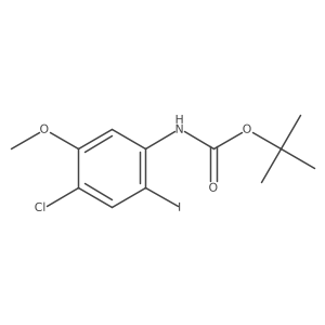 tert-butyl N-(4-chloro-2-iodo-5-methoxyphenyl)carbamate Structure