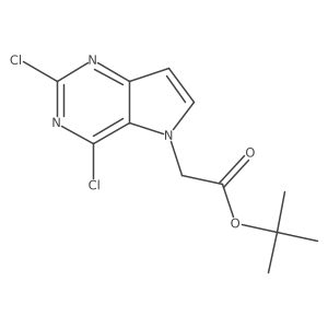 tert-butyl 2-{2,4-dichloro-5H-pyrrolo[3,2-d]pyrimidin-5-yl}acetate Structure