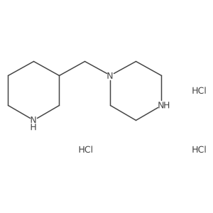 1-[(Piperidin-3-yl)methyl]piperazine trihydrochloride Structure