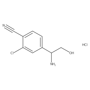 (S)-4-(1-Amino-2-hydroxyethyl)-2-chlorobenzonitrile hydrochloride Structure