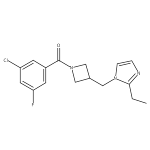 1-{[1-(3-chloro-5-fluorobenzoyl)azetidin-3-yl]methyl}-2-ethyl-1H-imidazole Structure