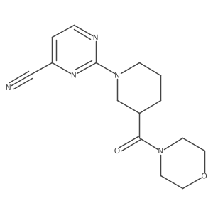 2-[3-(Morpholine-4-carbonyl)piperidin-1-yl]pyrimidine-4-carbonitrile Structure