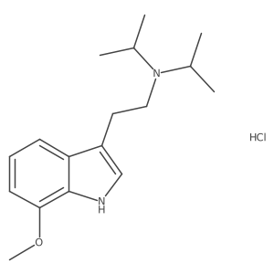 N-isopropyl-N-(2-(7-methoxy-1H-indol-3-yl)ethyl)propan-2-amine,monohydrochloride结构式