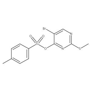 5-Bromo-2-(methylsulfanyl)pyrimidin-4-yl 4-methylbenzene-1-sulfonate Structure