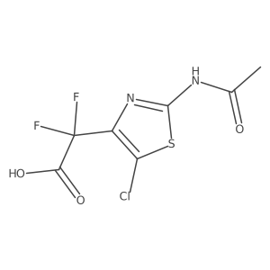2-(5-Chloro-2-acetamido-1,3-thiazol-4-yl)-2,2-difluoroacetic acid Structure