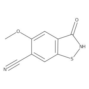 5-Methoxy-3-oxo-2,3-dihydrobenzo[d]isothiazole-6-carbonitrile结构式