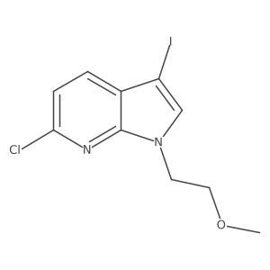 6-Chloro-3-iodo-1-(2-methoxyethyl)-1H-pyrrolo[2,3-b]pyridine结构式