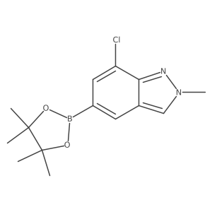 7-Chloro-2-methyl-5-(4,4,5,5-tetramethyl-1,3,2-dioxaborolan-2-yl)-2H-indazole Structure