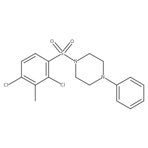 1-(2,4-Dichloro-3-methylbenzenesulfonyl)-4-phenylpiperazine结构式