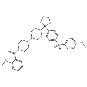 [4-[2-[4-[(4-Methoxyphenyl)sulfonyl]phenyl]-1,3-dioxolan-2-yl][1,4a(2)-bipiperidin]-1a(2)-yl][2-(methylamino)phenyl]methanone Structure