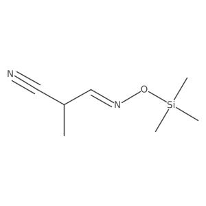 (3E)-2-methyl-3-{[(trimethylsilyl)oxy]imino}propanenitrile结构式
