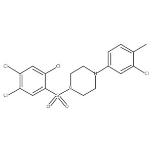 1-(3-Chloro-4-methylphenyl)-4-(2,4,5-trichlorobenzenesulfonyl)piperazine Structure