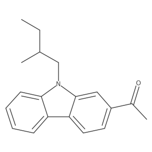 Ethanone, 1-[9-(2-methylbutyl)-9H-carbazol-2-yl]-, (S)- Structure