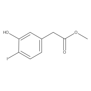 Methyl 2-(3-hydroxy-4-iodophenyl)acetate结构式