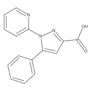 5-phenyl-1-(pyridin-2-yl)-1H-pyrazole-3-carboxylic acid结构式