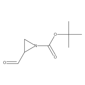 tert-Butyl 2-formylaziridine-1-carboxylate结构式