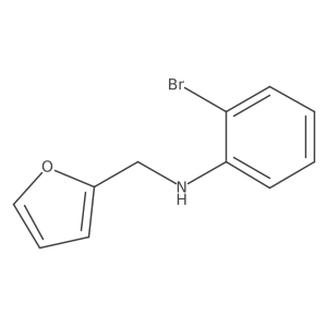 2-bromo-N-(furan-2-ylmethyl)aniline结构式