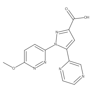 1-(6-Methoxy-3-pyridazinyl)-5-(2-pyrazinyl)-1H-pyrazole-3-carboxylic acid结构式