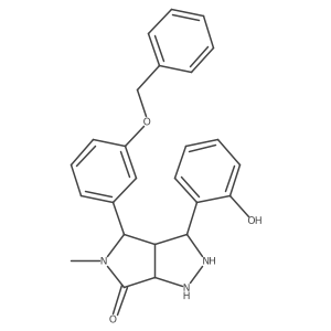 3-(2-Hydroxyphenyl)-5-methyl-4-(3-phenylmethoxyphenyl)-1,2,3,3a,4,6a-hexahydropyrrolo[3,4-c]pyrazol-6-one结构式