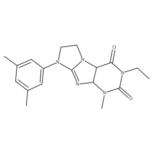 6-(3,5-Dimethylphenyl)-2-ethyl-4-methyl-4a,7,8,9a-tetrahydropurino[7,8-a]imidazole-1,3-dione结构式