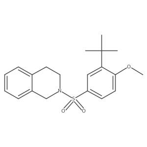 2-((3-(Tert-butyl)-4-methoxyphenyl)sulfonyl)-1,2,3,4-tetrahydroisoquinoline结构式