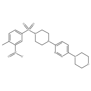 4-(6-(4-((4-Methyl-3-nitrophenyl)sulfonyl)piperazin-1-yl)pyridazin-3-yl)morpholine Structure