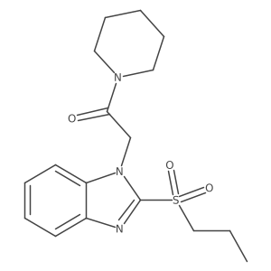 1-(piperidin-1-yl)-2-(2-(propylsulfonyl)-1H-benzo[d]imidazol-1-yl)ethanone Structure
