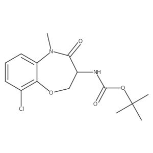 tert-butyl N-(9-chloro-5-methyl-4-oxo-2,3-dihydro-1,5-benzoxazepin-3-yl)carbamate结构式