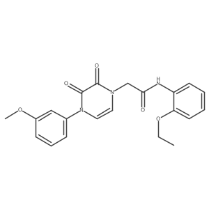 N-(2-ethoxyphenyl)-2-[4-(3-methoxyphenyl)-2,3-dioxo-1,2,3,4-tetrahydropyrazin-1-yl]acetamide结构式