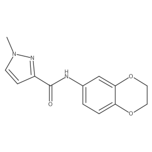 N-(2,3-dihydro-1,4-benzodioxin-6-yl)-1-methyl-1H-pyrazole-3-carboxamide结构式