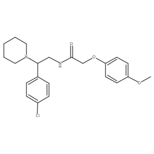 N-[2-(4-chlorophenyl)-2-(piperidin-1-yl)ethyl]-2-(4-methoxyphenoxy)acetamide Structure