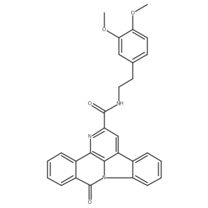 N-[2-(3,4-dimethoxyphenyl)ethyl]-9-oxo-9H-benzo[c]indolo[3,2,1-ij][1,5]naphthyridine-2-carboxamide Structure