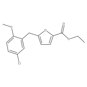 Ethyl 5-(5-chloro-2-methoxybenzyl)-2-furoate结构式