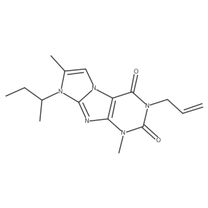 3-allyl-8-(sec-butyl)-1,7-dimethyl-1H-imidazo[2,1-f]purine-2,4(3H,8H)-dione Structure