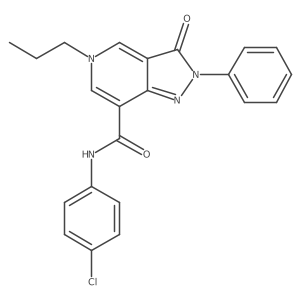 N-(4-chlorophenyl)-3-oxo-2-phenyl-5-propyl-3,5-dihydro-2H-pyrazolo[4,3-c]pyridine-7-carboxamide Structure