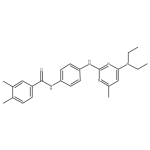 N-(4-{[4-(diethylamino)-6-methylpyrimidin-2-yl]amino}phenyl)-3,4-dimethylbenzamide结构式