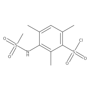 3-Methanesulfonamido-2,4,6-trimethylbenzene-1-sulfonyl chloride结构式