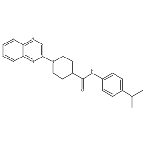 N-(4-isopropylphenyl)-1-quinoxalin-2-ylpiperidine-4-carboxamide结构式