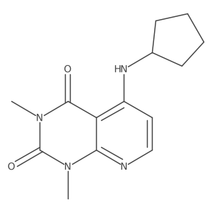 5-(cyclopentylamino)-1,3-dimethylpyrido[2,3-d]pyrimidine-2,4(1H,3H)-dione Structure